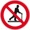 Sign Do not ride on forklift